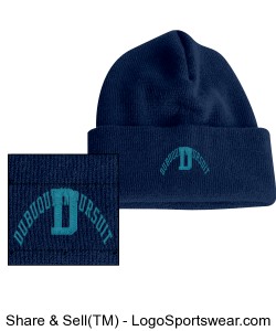Dubuque In Pursuit CAP D blue stocking cap Design Zoom